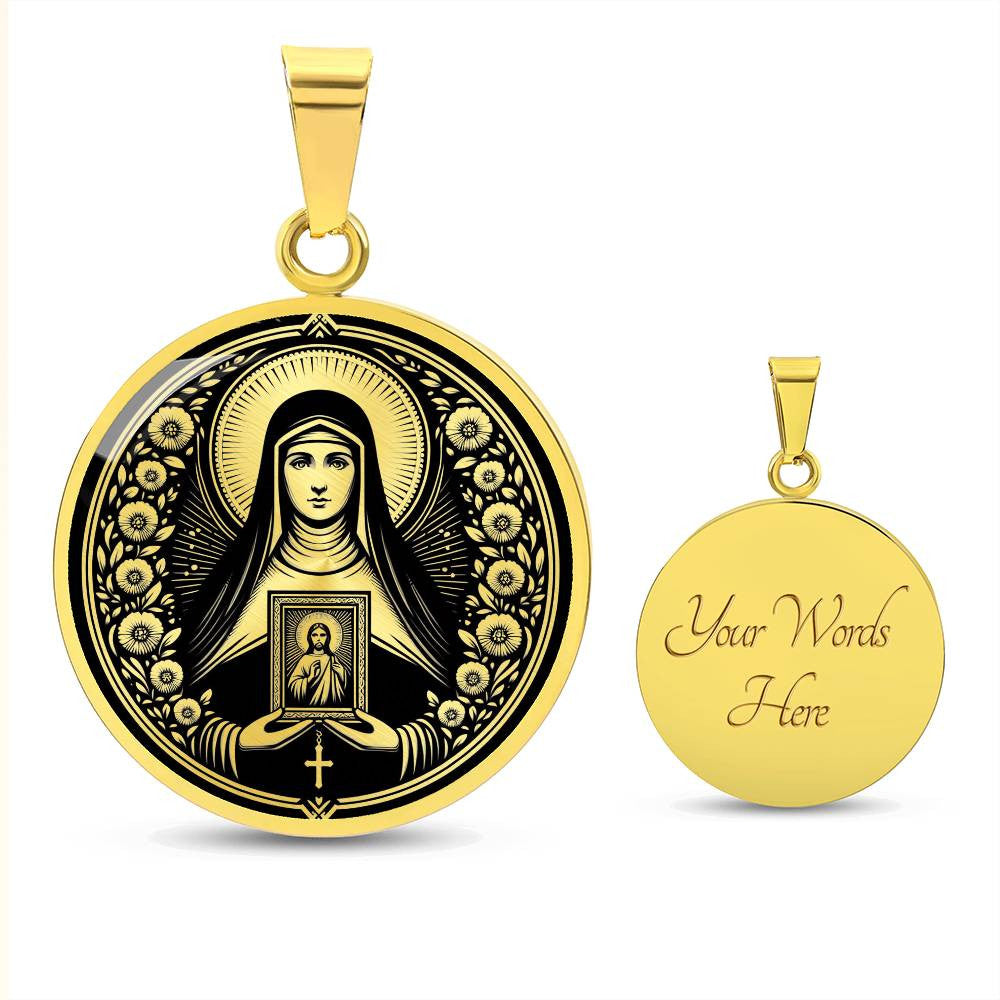 Saint Faustina Kowalska Medal Necklace - Apostle of Divine Mercy