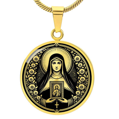 Saint Faustina Kowalska Medal Necklace - Apostle of Divine Mercy