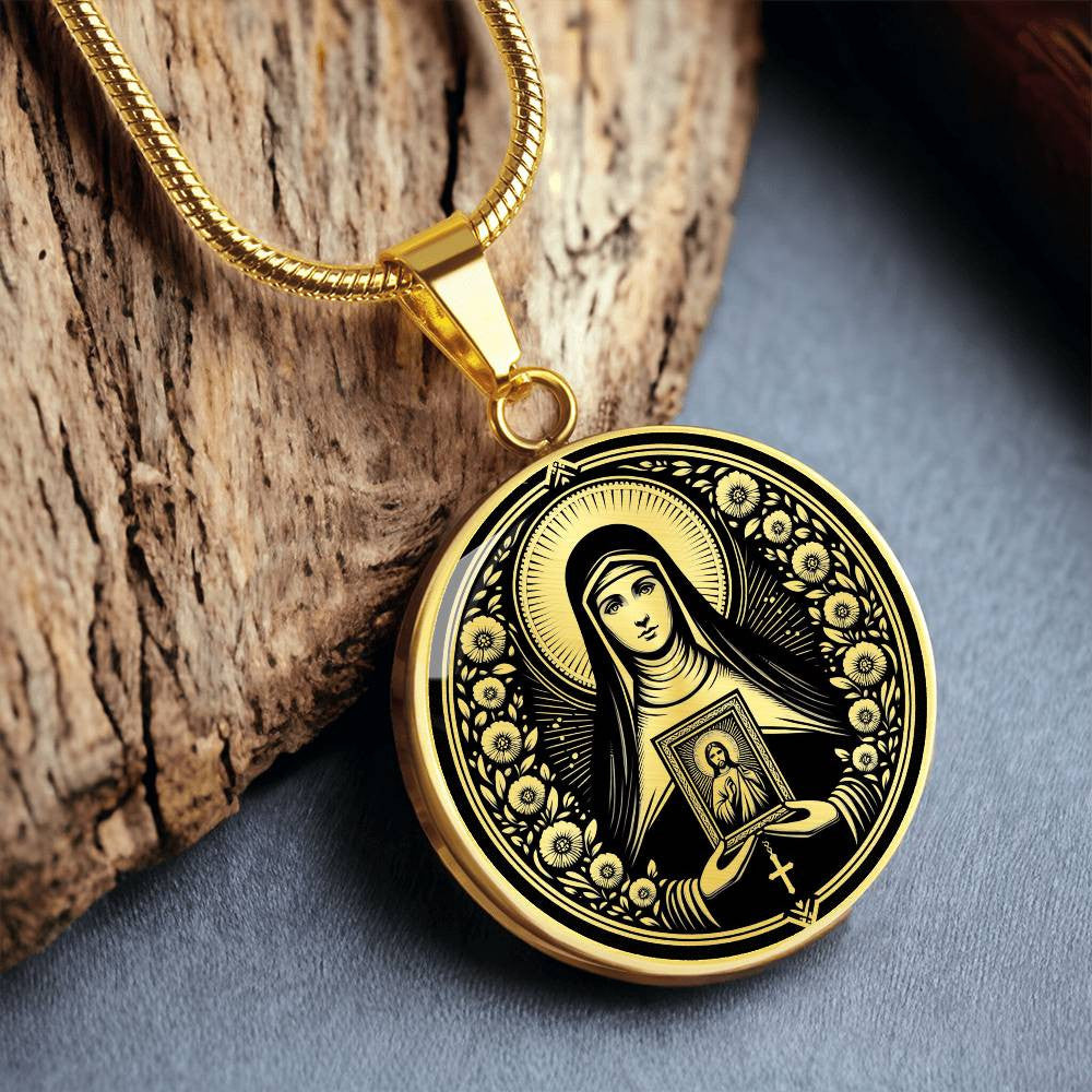 Saint Faustina Kowalska Medal Necklace - Apostle of Divine Mercy
