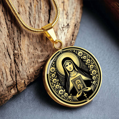 Saint Faustina Kowalska Medal Necklace - Apostle of Divine Mercy
