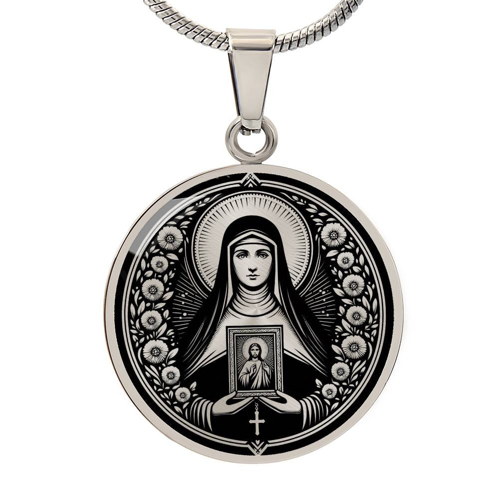 Saint Faustina Kowalska Medal Necklace - Apostle of Divine Mercy