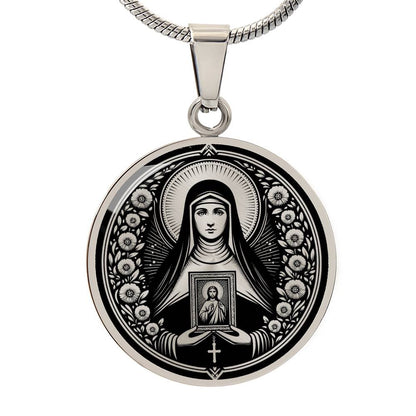 Saint Faustina Kowalska Medal Necklace - Apostle of Divine Mercy