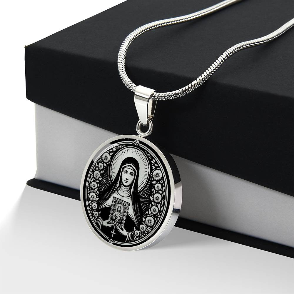 Saint Faustina Kowalska Medal Necklace - Apostle of Divine Mercy