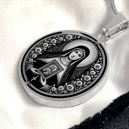 Saint Faustina Kowalska Medal Necklace - Apostle of Divine Mercy