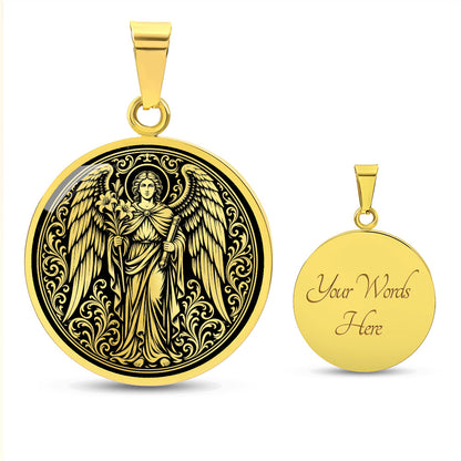 Saint Gabriel the Archangel Medal Necklace – Patron Saint of Messengers and Communication