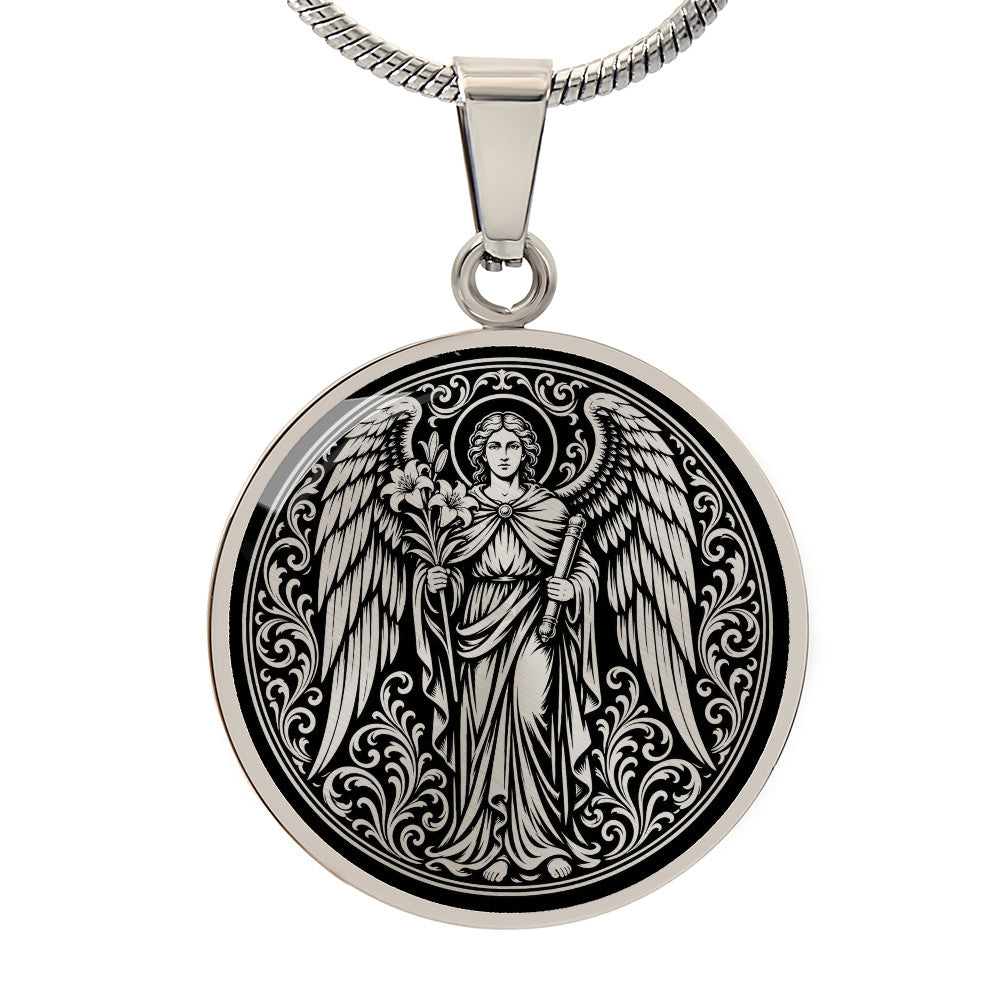 Saint Gabriel the Archangel Medal Necklace – Patron Saint of Messengers and Communication