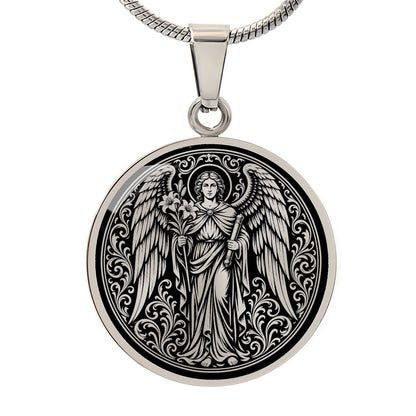 Saint Gabriel the Archangel Medal Necklace – Patron Saint of Messengers and Communication
