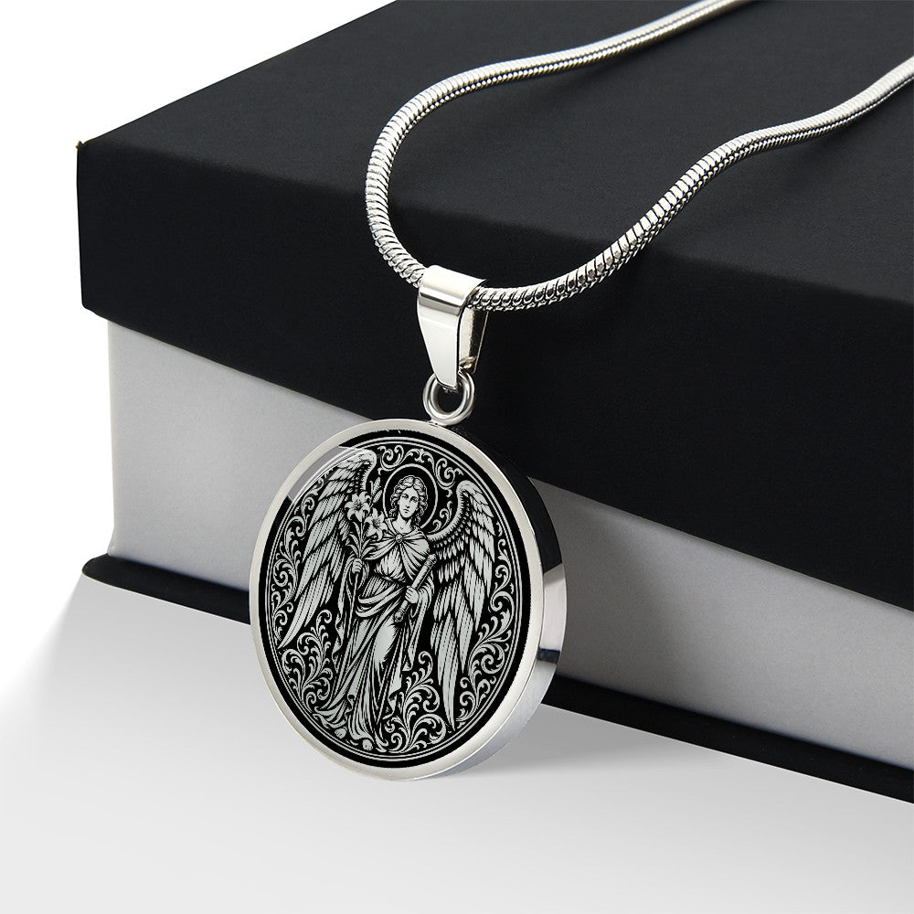 Saint Gabriel the Archangel Medal Necklace – Patron Saint of Messengers and Communication