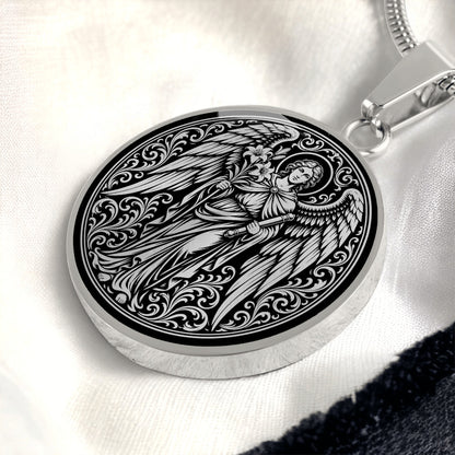 Saint Gabriel the Archangel Medal Necklace – Patron Saint of Messengers and Communication