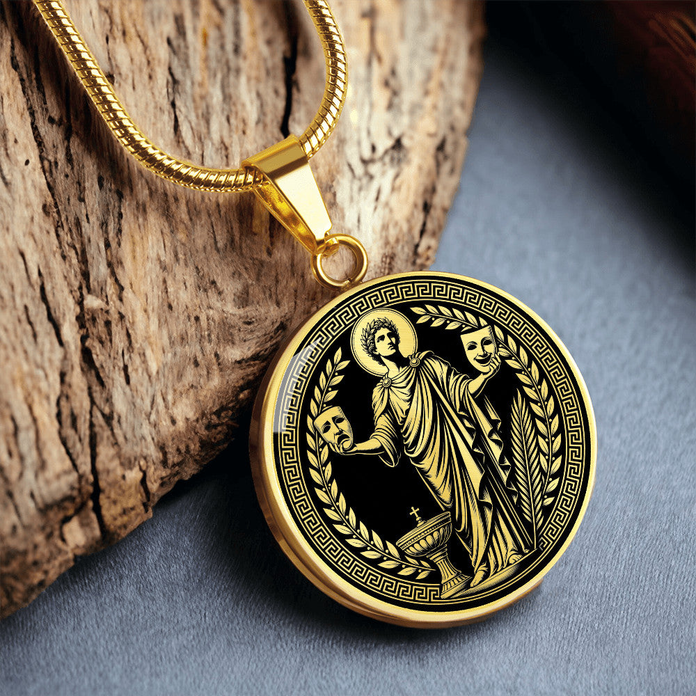 Saint Genesius Medal Necklace – Patron Saint of Actors, Comedians & Entertainers