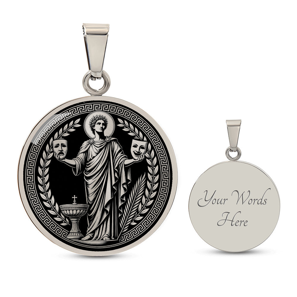 Saint Genesius Medal Necklace – Patron Saint of Actors, Comedians & Entertainers