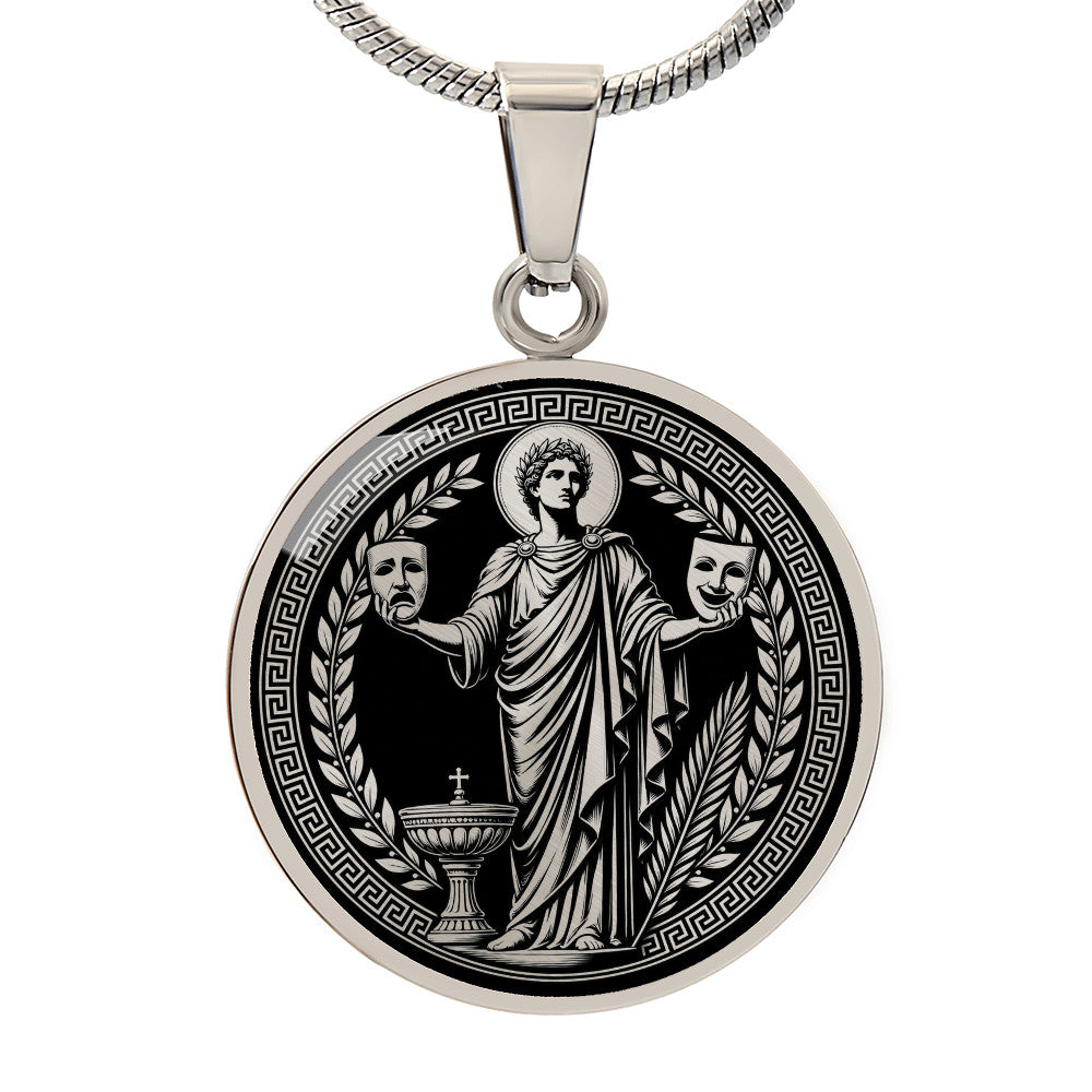 Saint Genesius Medal Necklace – Patron Saint of Actors, Comedians & Entertainers