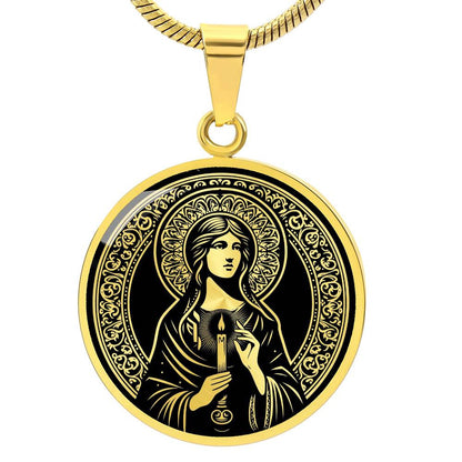 Saint Genevieve Medal Necklace - Patron Saint of Paris & France