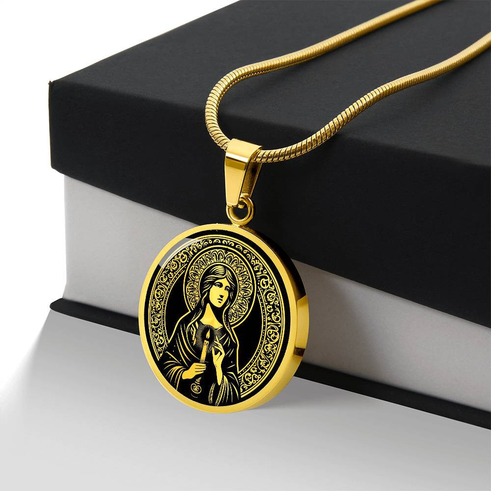 Saint Genevieve Medal Necklace - Patron Saint of Paris & France