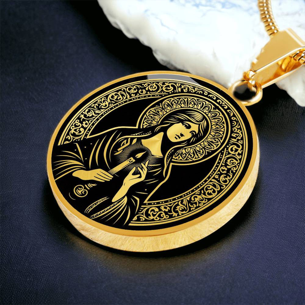 Saint Genevieve Medal Necklace - Patron Saint of Paris & France