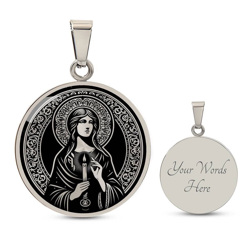 Saint Genevieve Medal Necklace - Patron Saint of Paris & France