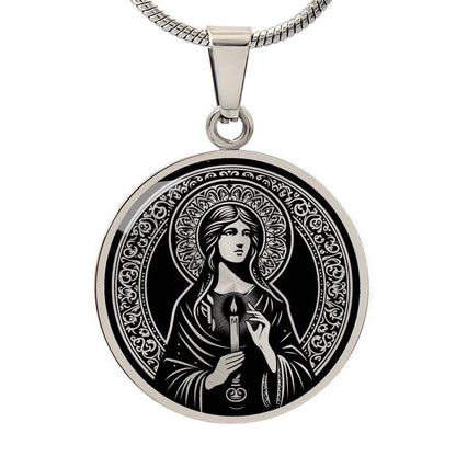 Saint Genevieve Medal Necklace - Patron Saint of Paris & France