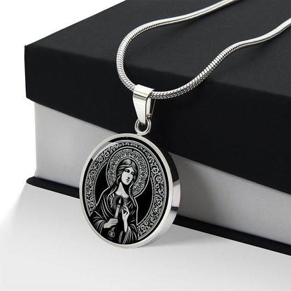 Saint Genevieve Medal Necklace - Patron Saint of Paris & France