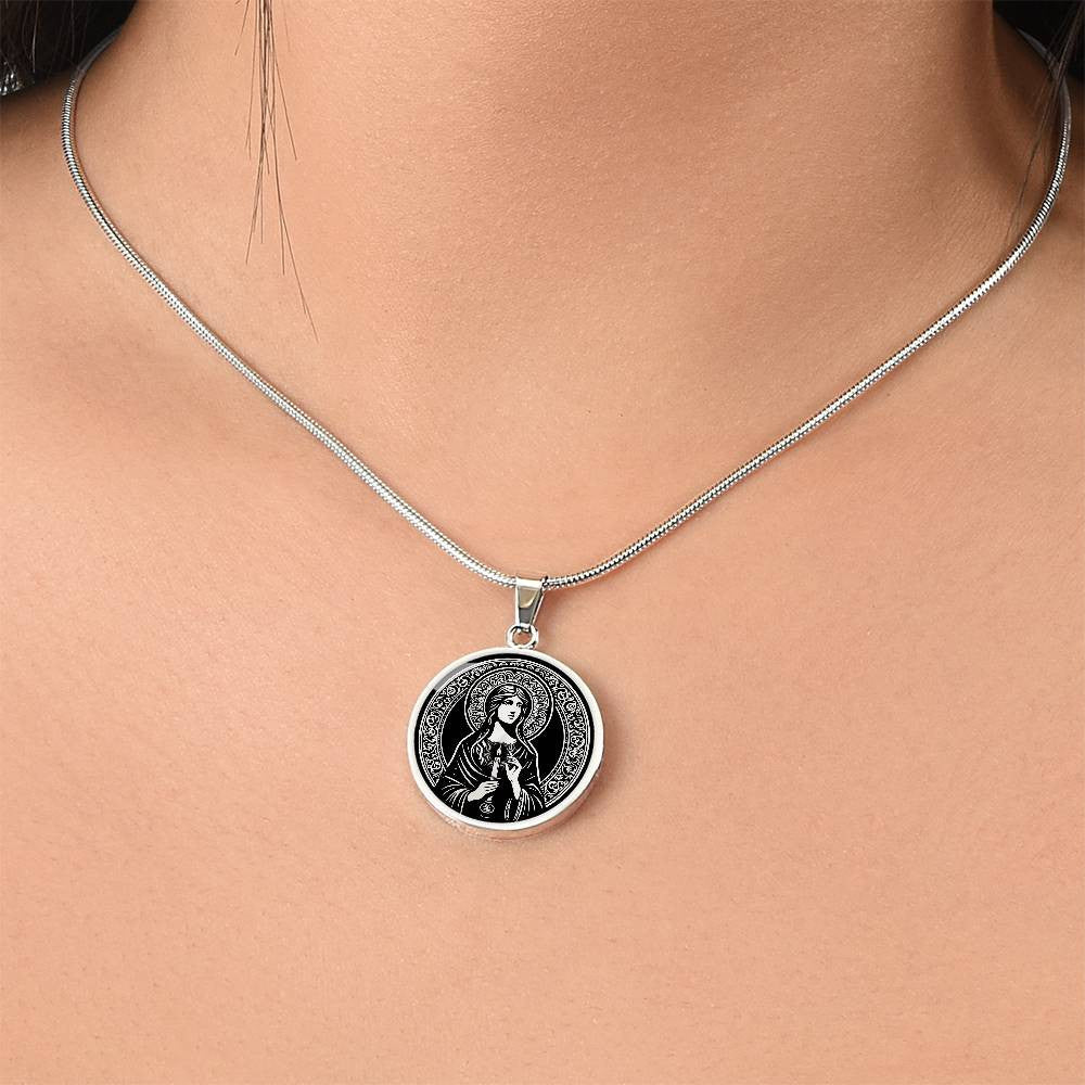 Saint Genevieve Medal Necklace - Patron Saint of Paris & France
