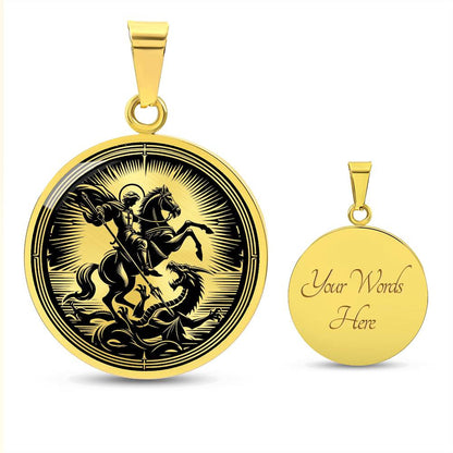 Saint George Medal Necklace – Patron Saint of Scouts, Soldiers & England
