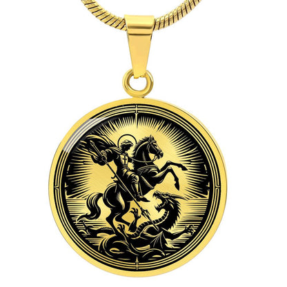Saint George Medal Necklace – Patron Saint of Scouts, Soldiers & England