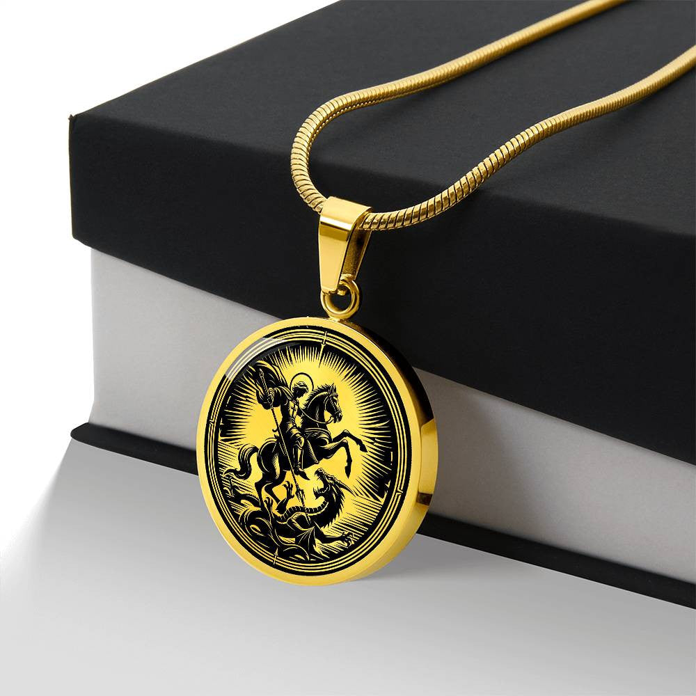 Saint George Medal Necklace – Patron Saint of Scouts, Soldiers & England