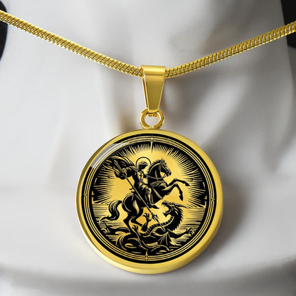 Saint George Medal Necklace – Patron Saint of Scouts, Soldiers & England