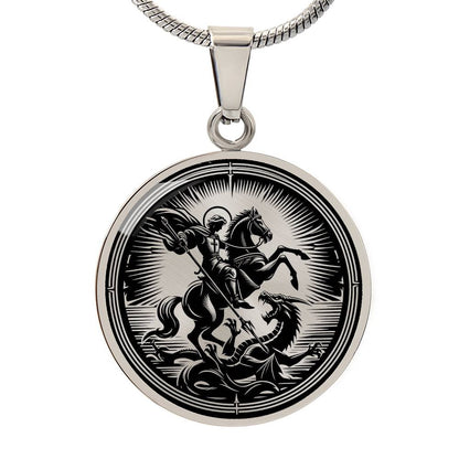 Saint George Medal Necklace – Patron Saint of Scouts, Soldiers & England