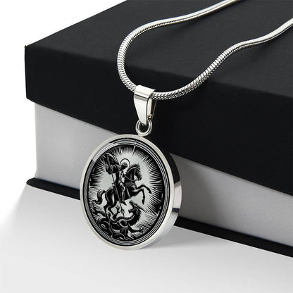 Saint George Medal Necklace – Patron Saint of Scouts, Soldiers & England
