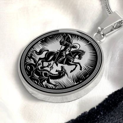 Saint George Medal Necklace – Patron Saint of Scouts, Soldiers & England