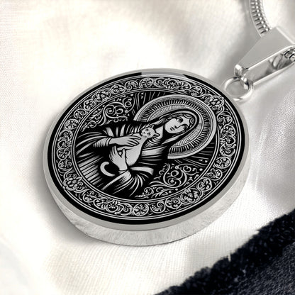 Saint Gertrude Medal Necklace  - Patron Saint of Cats