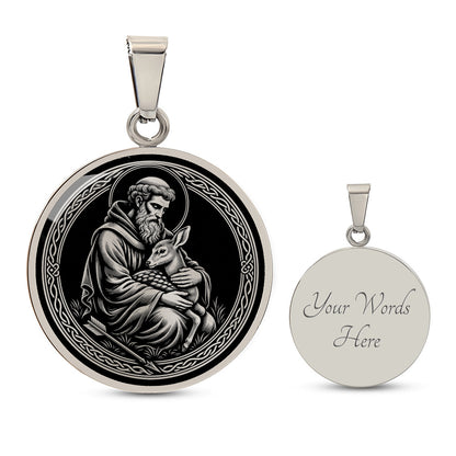 Saint Giles Medal Necklace – Patron Saint of the Disabled, Beggars & Hermits