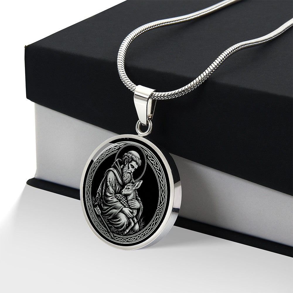 Saint Giles Medal Necklace – Patron Saint of the Disabled, Beggars & Hermits