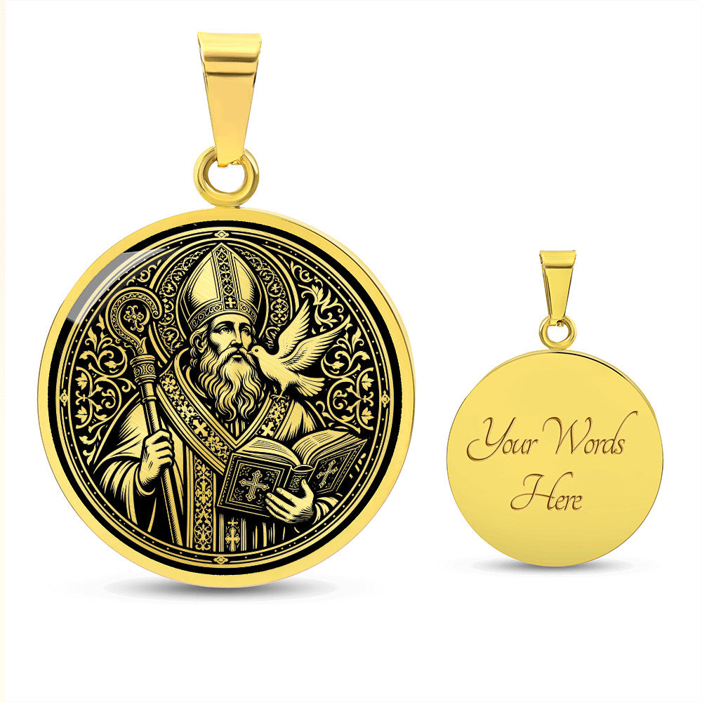 Saint Gregory the Great Medal Necklace – Patron Saint of Musicians & Teachers