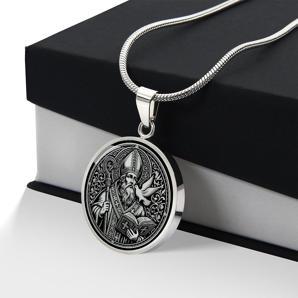 Saint Gregory the Great Medal Necklace – Patron Saint of Musicians & Teachers