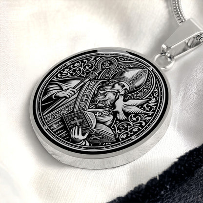 Saint Gregory the Great Medal Necklace – Patron Saint of Musicians & Teachers