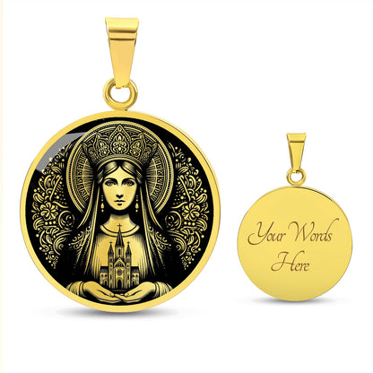 Saint Hedwig of Poland Medal Necklace – Patron Saint of Widows and Difficult Marriages