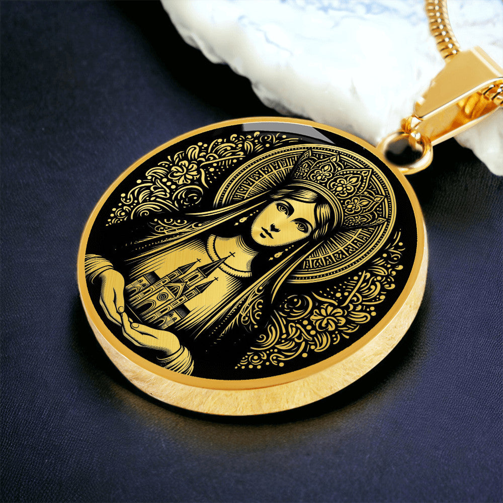 Saint Hedwig of Poland Medal Necklace – Patron Saint of Widows and Difficult Marriages