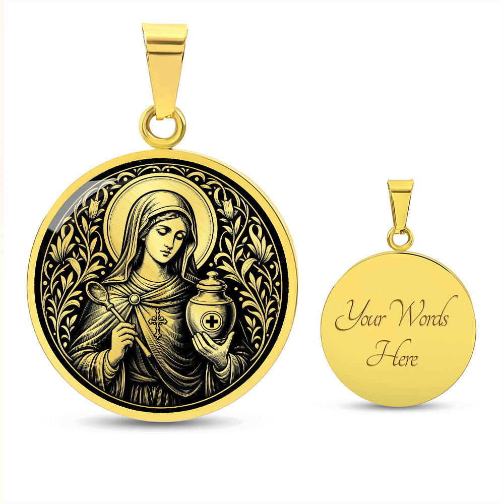 Saint Hermione of Ephesus Medal Necklace – Patron Saint of Physicians and Healers