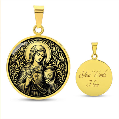 Saint Hermione of Ephesus Medal Necklace – Patron Saint of Physicians and Healers