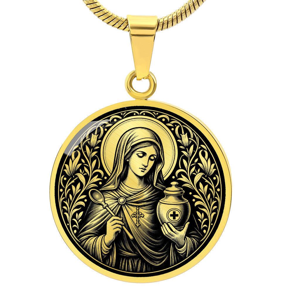 Saint Hermione of Ephesus Medal Necklace – Patron Saint of Physicians and Healers