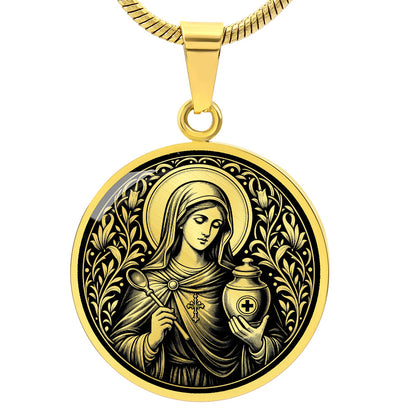 Saint Hermione of Ephesus Medal Necklace – Patron Saint of Physicians and Healers