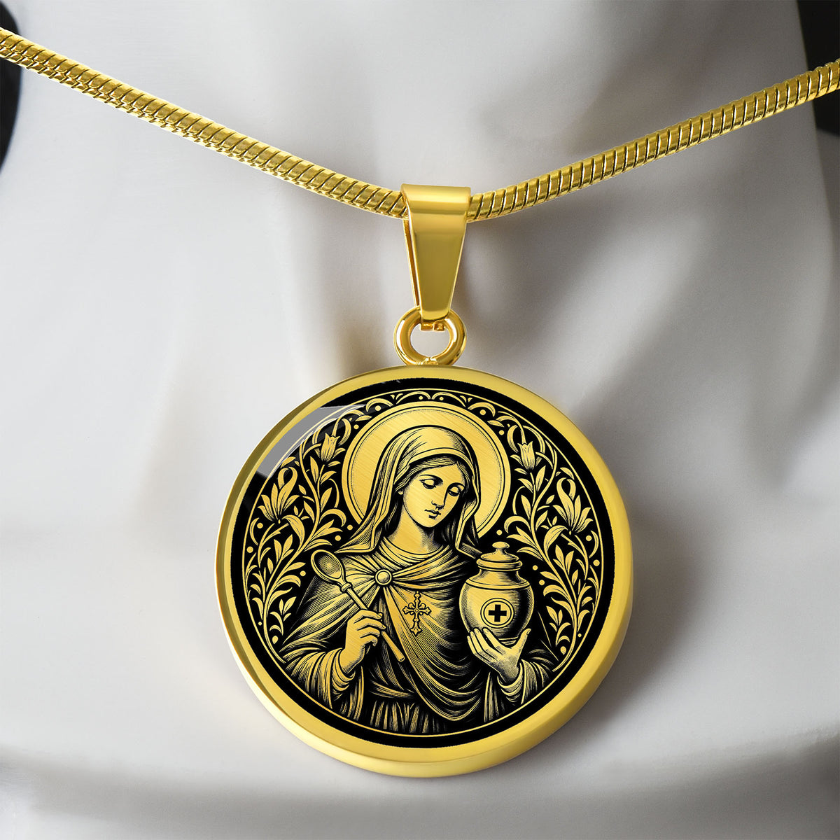 Saint Hermione of Ephesus Medal Necklace – Patron Saint of Physicians and Healers