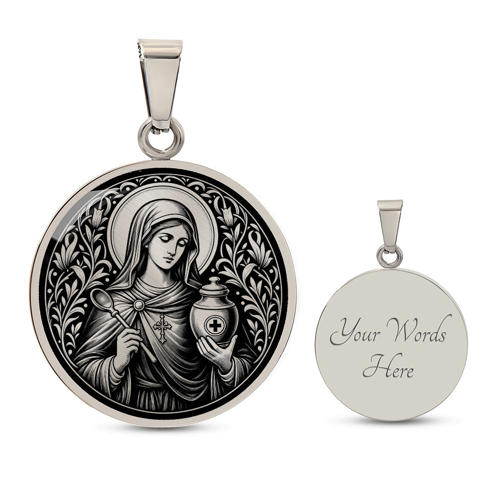 Saint Hermione of Ephesus Medal Necklace – Patron Saint of Physicians and Healers
