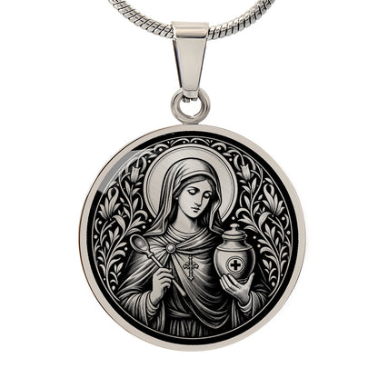 Saint Hermione of Ephesus Medal Necklace – Patron Saint of Physicians and Healers