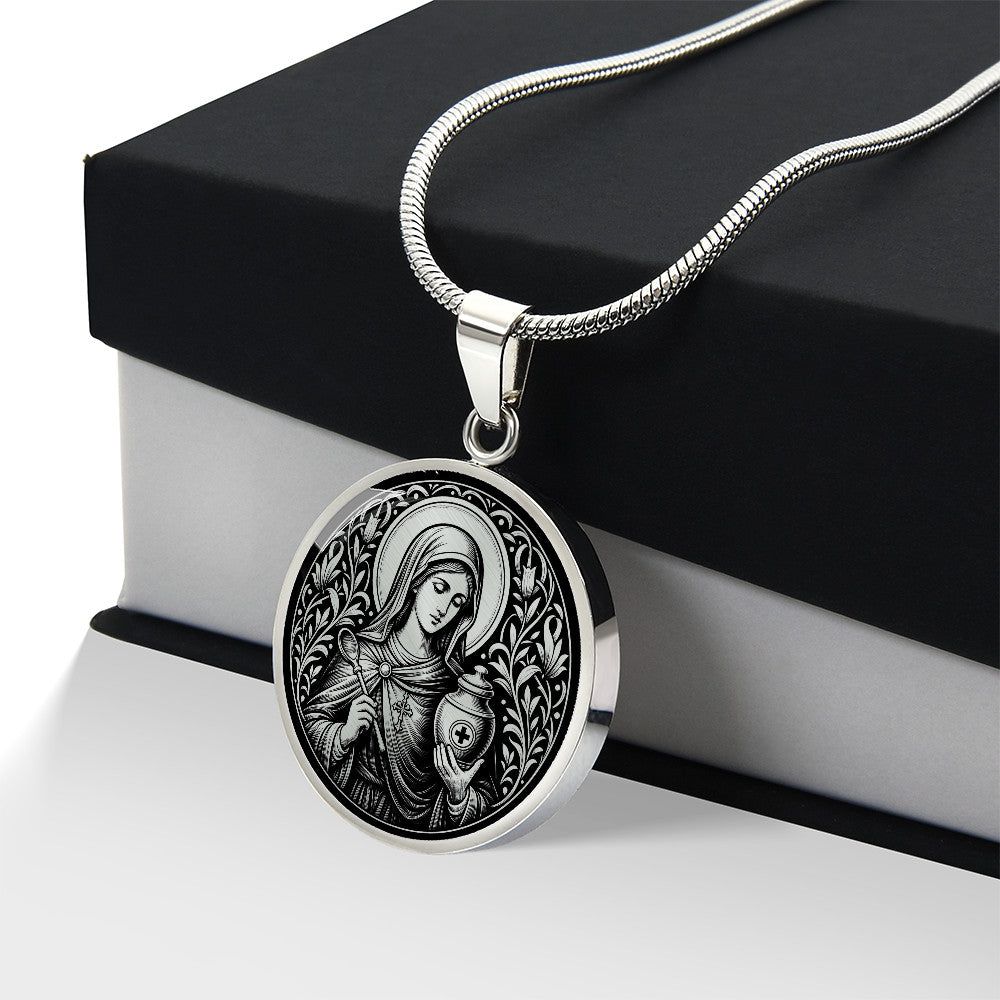 Saint Hermione of Ephesus Medal Necklace – Patron Saint of Physicians and Healers