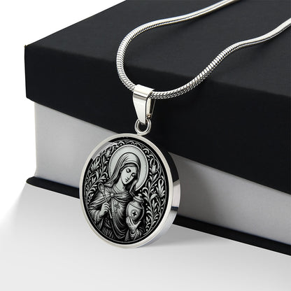 Saint Hermione of Ephesus Medal Necklace – Patron Saint of Physicians and Healers