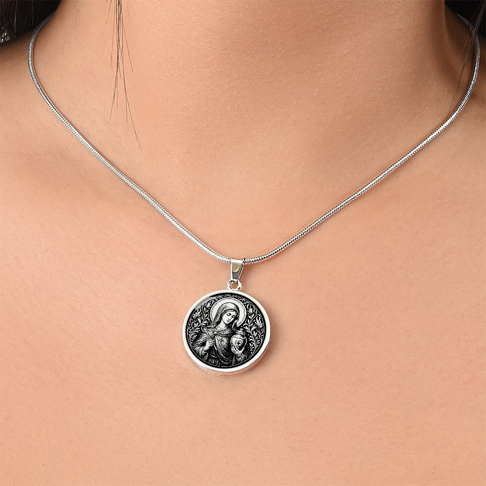 Saint Hermione of Ephesus Medal Necklace – Patron Saint of Physicians and Healers