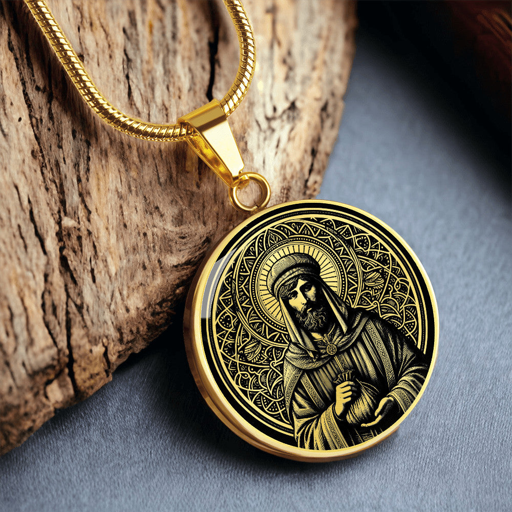Saint Homobonus Medal Necklace – Patron Saint of Businesspeople & Entrepreneurs