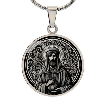 Saint Homobonus Medal Necklace – Patron Saint of Businesspeople & Entrepreneurs